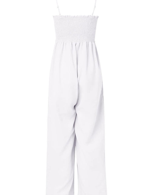 Load image into Gallery viewer, Smocked Spaghetti Strap Wide Leg Jumpsuit
