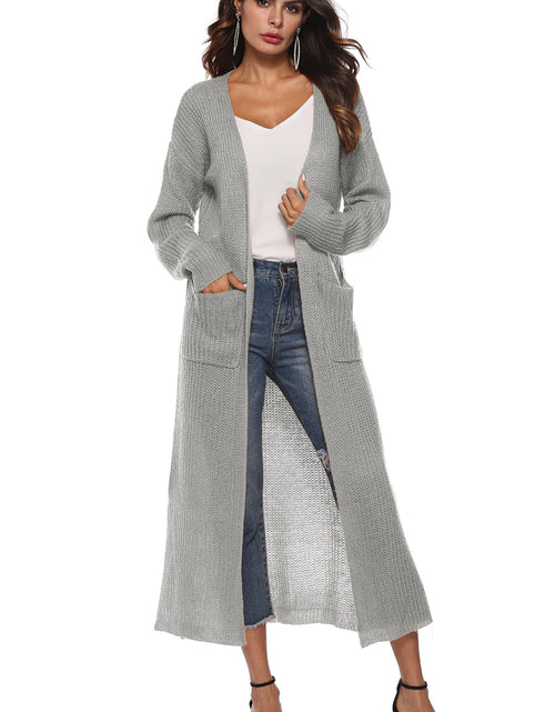 Load image into Gallery viewer, Long Sleeve Open Front Buttoned Cardigan
