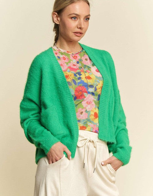 Load image into Gallery viewer, Davi &amp; Dani Open Front Drop Shoulder Cardigan
