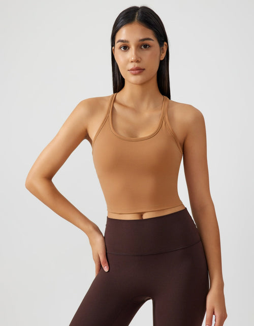 Load image into Gallery viewer, Millennia Scoop Neck Active Tank with Detachable Chest Pads

