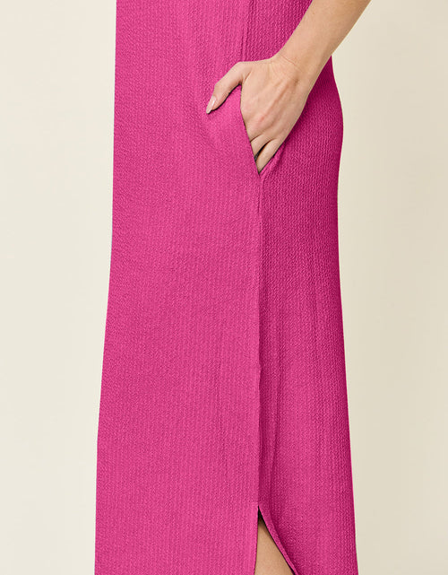 Load image into Gallery viewer, Double Take Full Size Texture Mock Neck Sleeveless Maxi Dress

