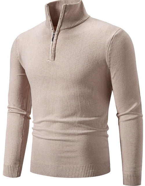 Load image into Gallery viewer, Men's Plus Size Quarter Zip Long Sleeve Knit Top
