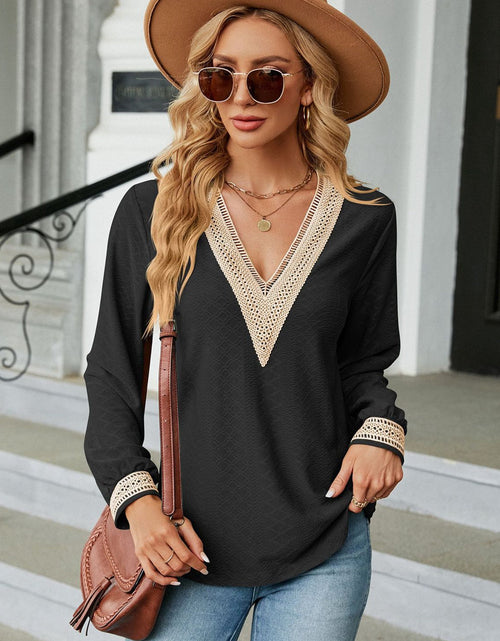 Load image into Gallery viewer, V-Neck Long Sleeve Blouse
