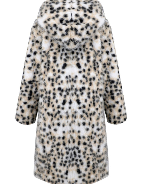 Load image into Gallery viewer, Thermal Leopard Faux Fur Hooded Outerwear
