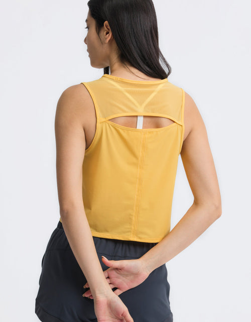 Load image into Gallery viewer, Millennia Round Neck Cropped Active Tank
