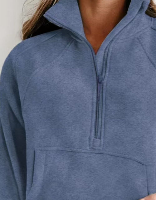 Load image into Gallery viewer, Half Zip Long Sleeve Sweatshirt
