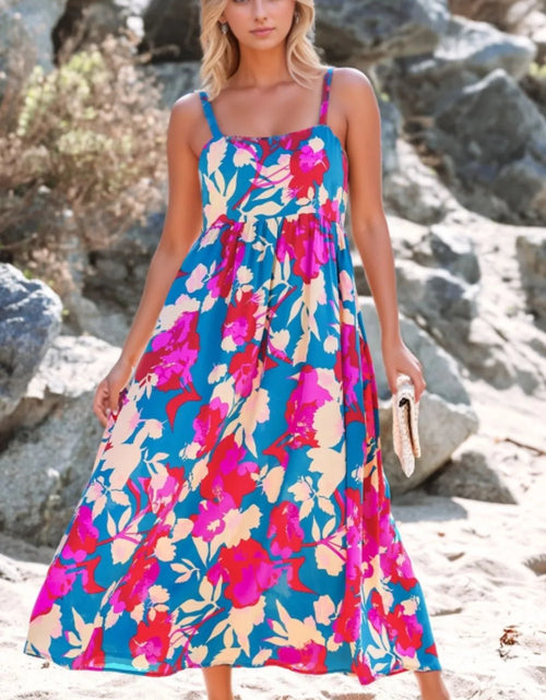 Load image into Gallery viewer, Floral Square Neck Cami Dress with Pockets
