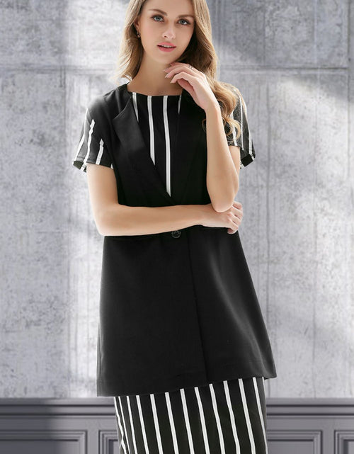 Load image into Gallery viewer, One-Button Sleeveless Longline Blazer
