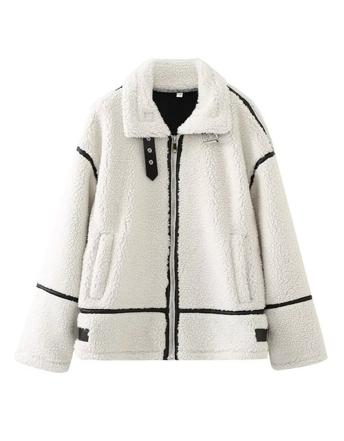 Load image into Gallery viewer, Zip Up Long Sleeve Sherpa Jacket
