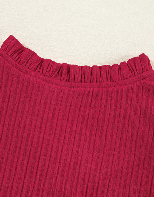 Load image into Gallery viewer, Frill Notched Long Sleeve Dress
