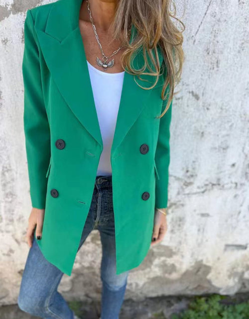 Load image into Gallery viewer, Full Size Collared Neck Long Sleeve Blazer
