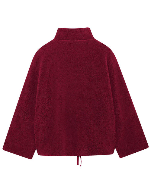 Load image into Gallery viewer, Turtleneck Zip Up Long Sleeve Plush Jacket
