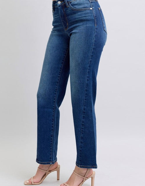 Load image into Gallery viewer, Judy Blue Full Size Side Seam Detail Straight Jeans with Pockets
