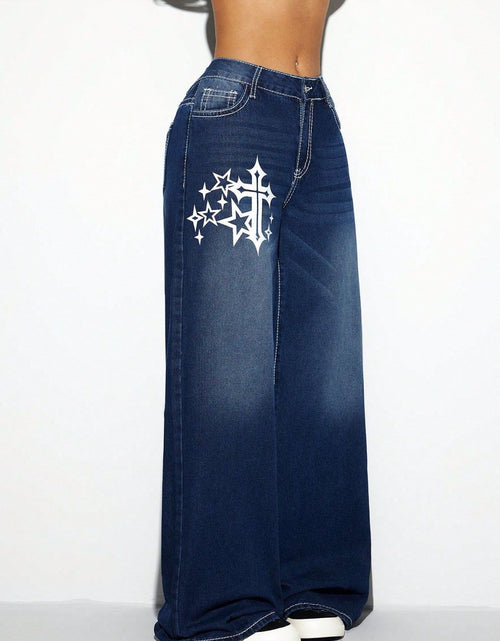 Load image into Gallery viewer, Cross Wide Leg Jeans
