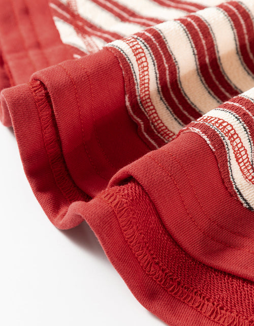Load image into Gallery viewer, Stripe Johnny Collar Drop Shoulder Sweatshirt
