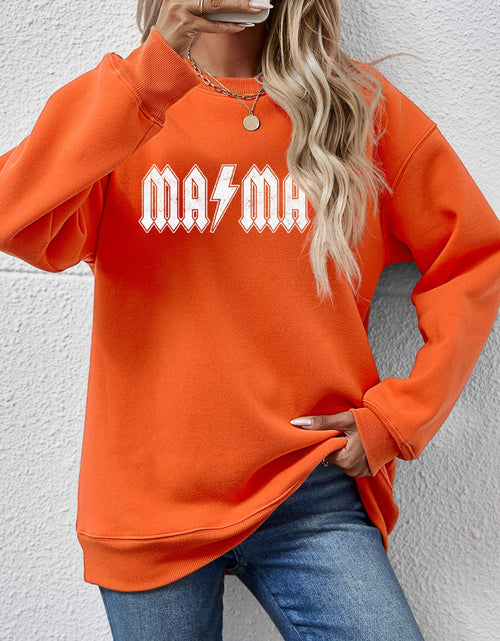 Load image into Gallery viewer, Letter Graphic Dropped Shoulder Sweatshirt
