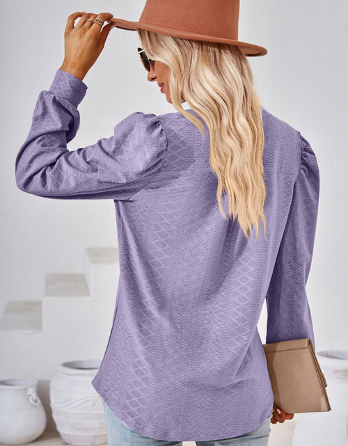 Load image into Gallery viewer, V-Neck Puff Sleeve Blouse
