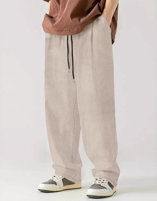 Load image into Gallery viewer, Men's Full Size Drawstring Wide Leg Pants Plus Size
