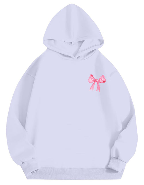 Load image into Gallery viewer, Bow Print Long Sleeve Hoodie
