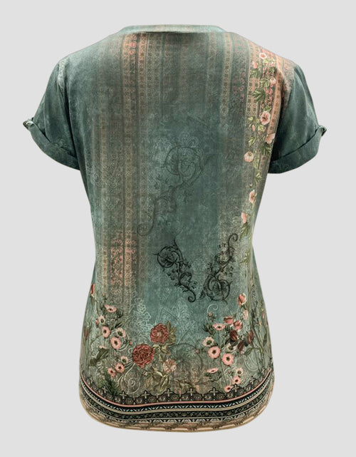 Load image into Gallery viewer, Printed Round Neck Short Sleeve T-Shirt
