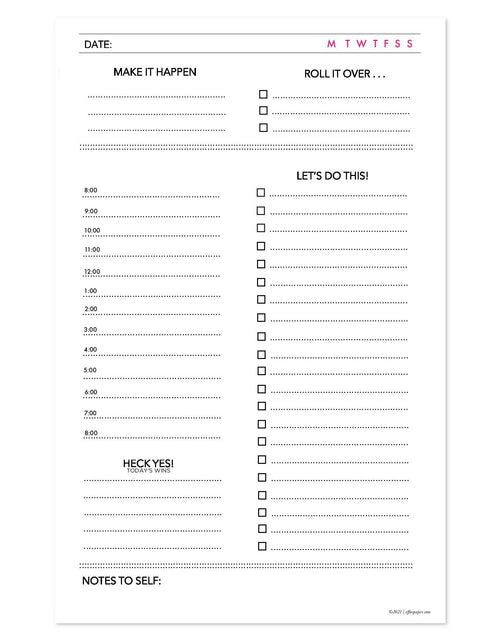 Load image into Gallery viewer, Undated Planner Insert Pages :: A5 by Effie's Paper
