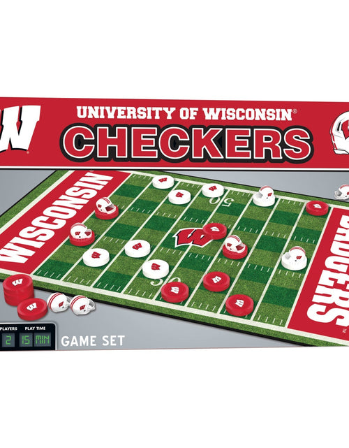 Load image into Gallery viewer, Wisconsin Badgers Checkers Board Game by MasterPieces Puzzle Company INC
