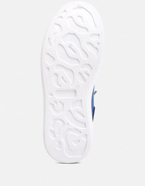 Load image into Gallery viewer, Ena Rhinestone Embellished Denim Sneakers by London Rag
