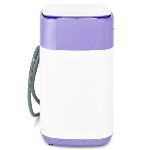 Load image into Gallery viewer, 8lbs Portable Fully Automatic Washing Machine with Drain Pump-Purple

