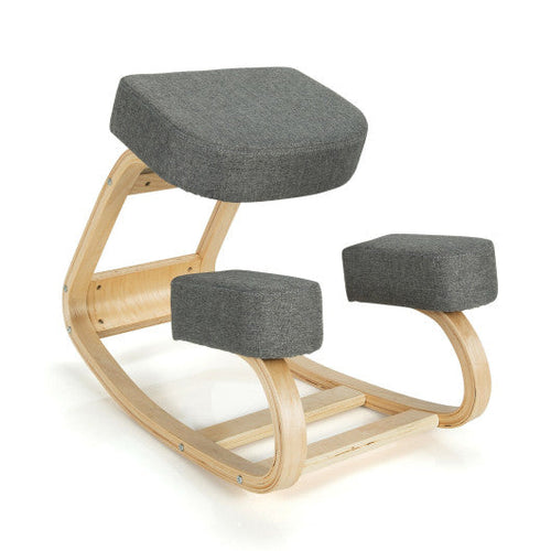 Load image into Gallery viewer, Ergonomic Kneeling Chair Rocking Office Desk Stool Upright Posture-Gray
