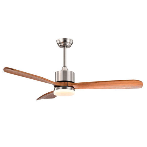 Load image into Gallery viewer, 52 Inch Reversible Ceiling Fan with LED Light and Adjustable Temperature-Silver
