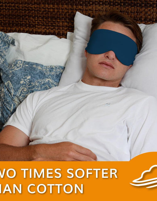 Load image into Gallery viewer, Escape Sleep Mask in Navy Blue by HappyLuxe
