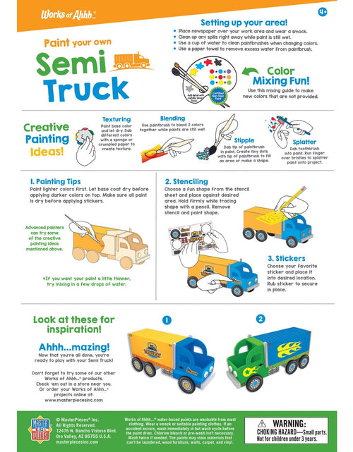 Load image into Gallery viewer, Semi Truck Wood Paint Set by MasterPieces Puzzle Company INC
