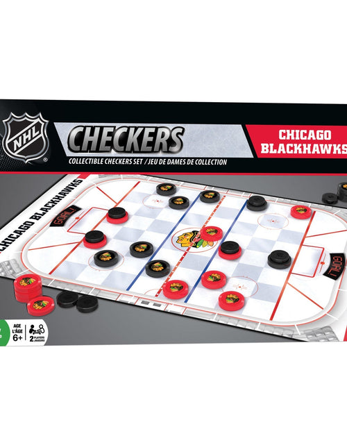 Load image into Gallery viewer, Chicago Blackhawks Checkers Board Game by MasterPieces Puzzle Company INC
