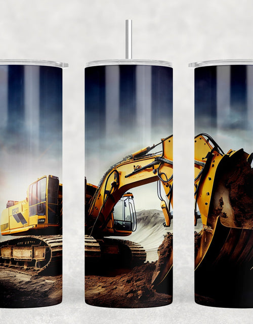Load image into Gallery viewer, Excavator|Skinny Tumbler|Optional Bluetooth Speaker| Speaker Color Varies by Rowdy Ridge Co
