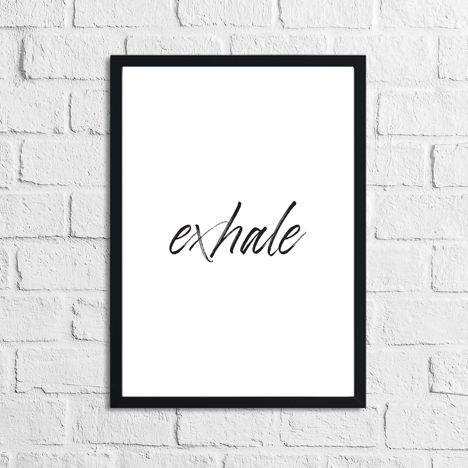 Inhale Exhale Set Of 2 Bedroom Simple Wall Decor Prints by WinsterCreations™ Official Store
