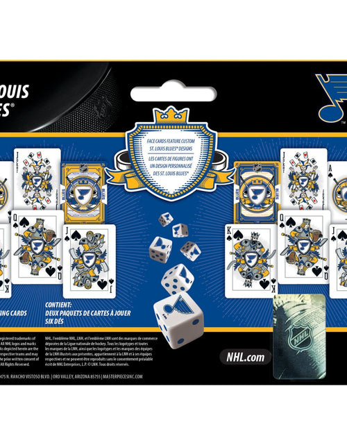 Load image into Gallery viewer, St. Louis Blues - 2-Pack Playing Cards &amp; Dice Set by MasterPieces Puzzle Company INC

