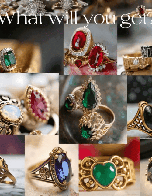 Load image into Gallery viewer, FIVE FOR ONE -Mix of 5 Vintage/Antique Rings for Women We Select Per Your Specifications Made in America - Bulk Pack by PVD Vintage Jewelry
