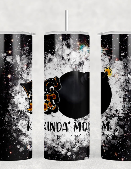 Load image into Gallery viewer, F-Bomb Kinda Mom|Skinny Tumbler|Optional Bluetooth Speaker| Speaker Color Varies by Rowdy Ridge Co

