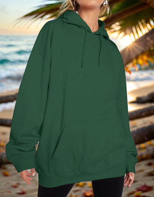 Load image into Gallery viewer, Drawstring Dropped Shoulder Hoodie
