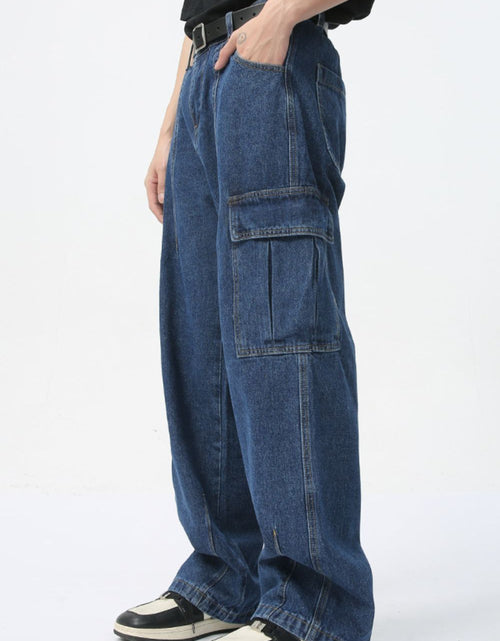 Load image into Gallery viewer, Men's Straight Cargo Jeans
