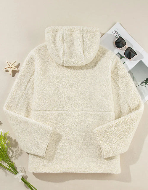 Load image into Gallery viewer, Drawstring Zip Up Long Sleeve Hooded Jacket
