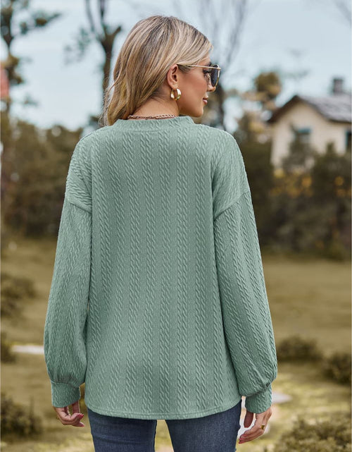 Load image into Gallery viewer, V-Neck Dropped Shoulder Blouse
