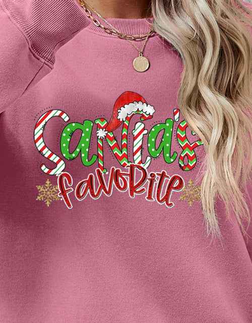 Load image into Gallery viewer, Letter Graphic Round Neck Long Sleeve Sweatshirt
