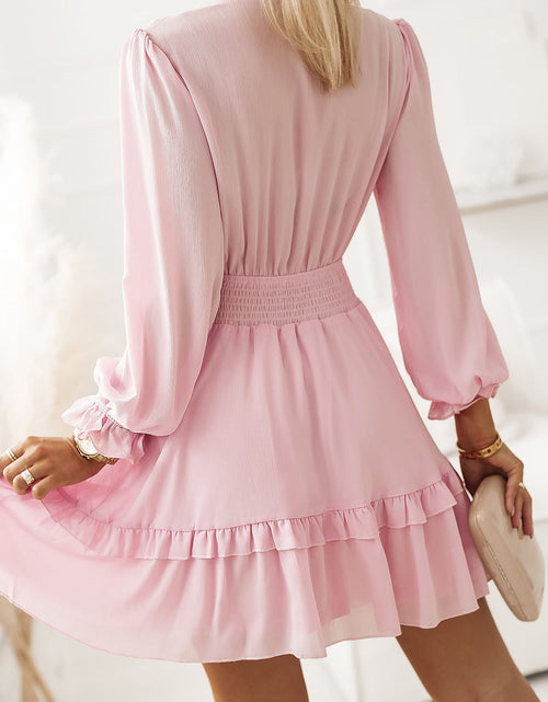 Load image into Gallery viewer, Tied Flounce Sleeve Mini Dress
