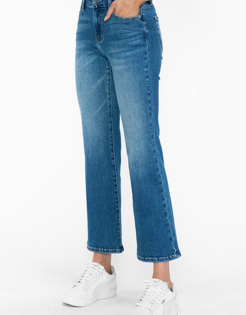 Load image into Gallery viewer, bytos Full Size Cat's Whiskers Mid Rise Ankle Jeans

