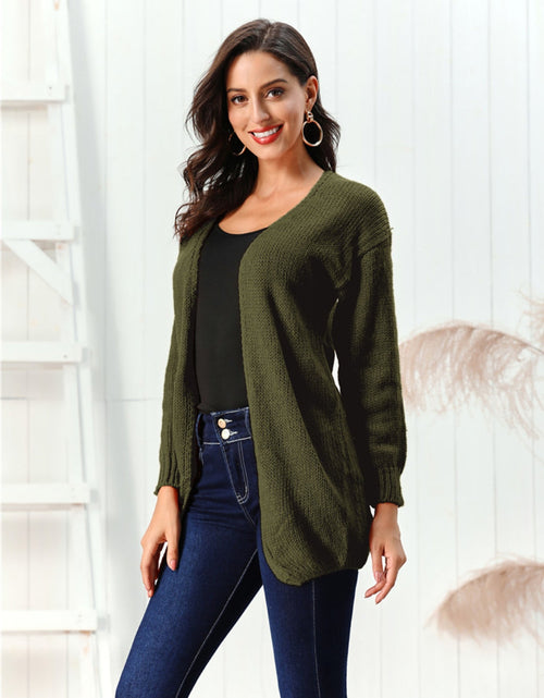 Load image into Gallery viewer, Open Front Long Sleeve Cardigan
