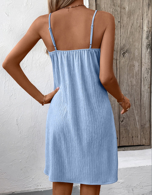 Load image into Gallery viewer, Ivy Lane Textured V-Neck Sleeveless Mini Cami Dress
