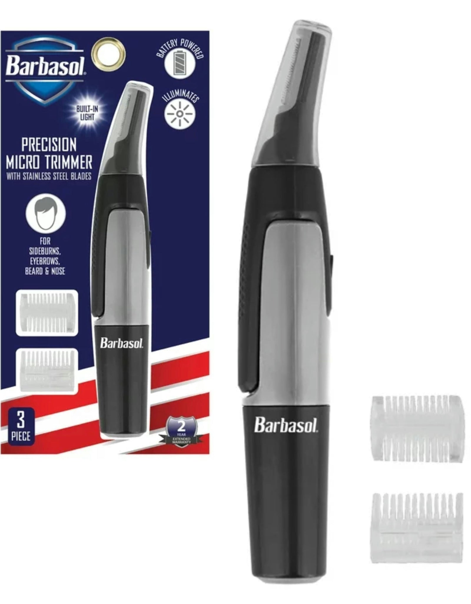 Micro Precision Trimmer with Stainless Steel Blades