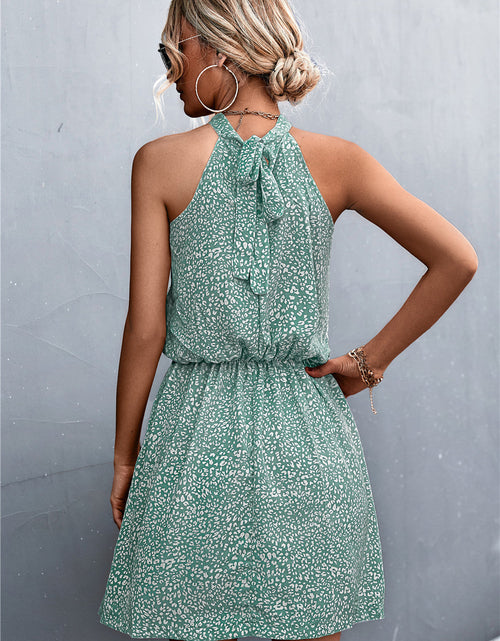 Load image into Gallery viewer, Floral Tied Sleeveless Mini Dress
