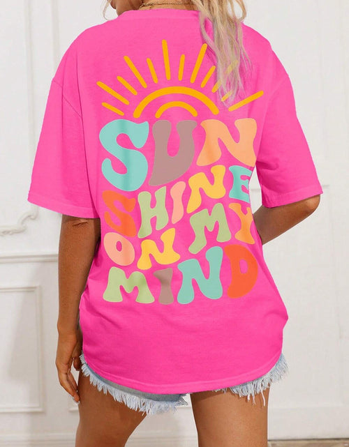 Load image into Gallery viewer, SUN SHINE ON MY MIND Round Neck T-Shirt
